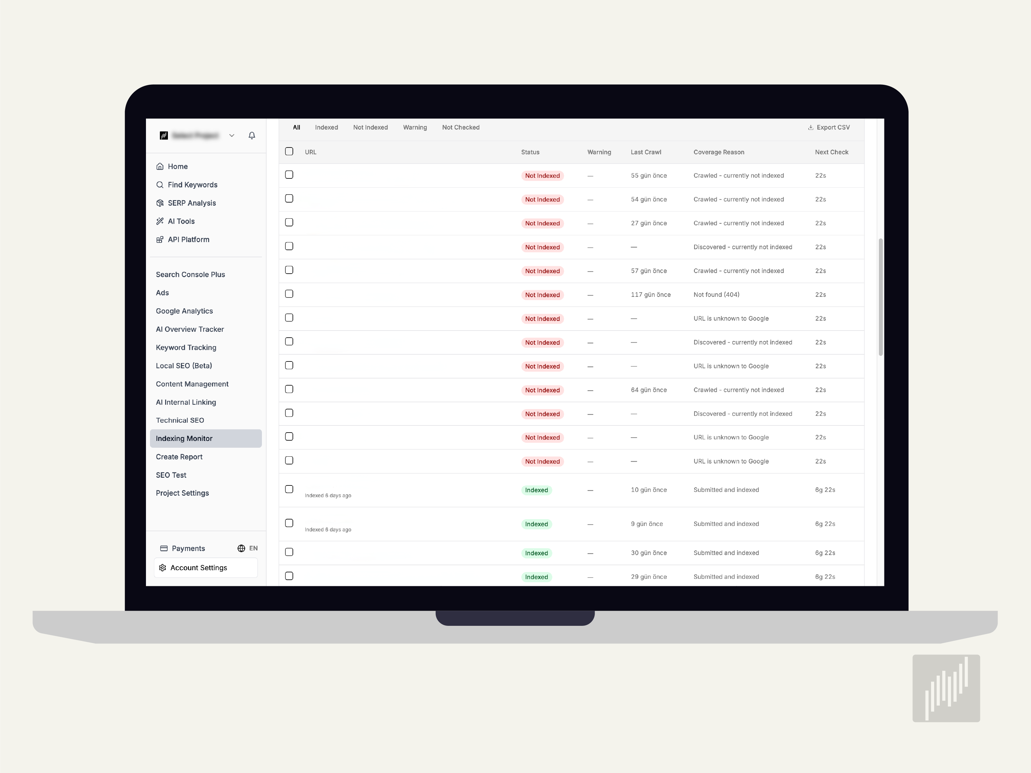 semust google index monitor